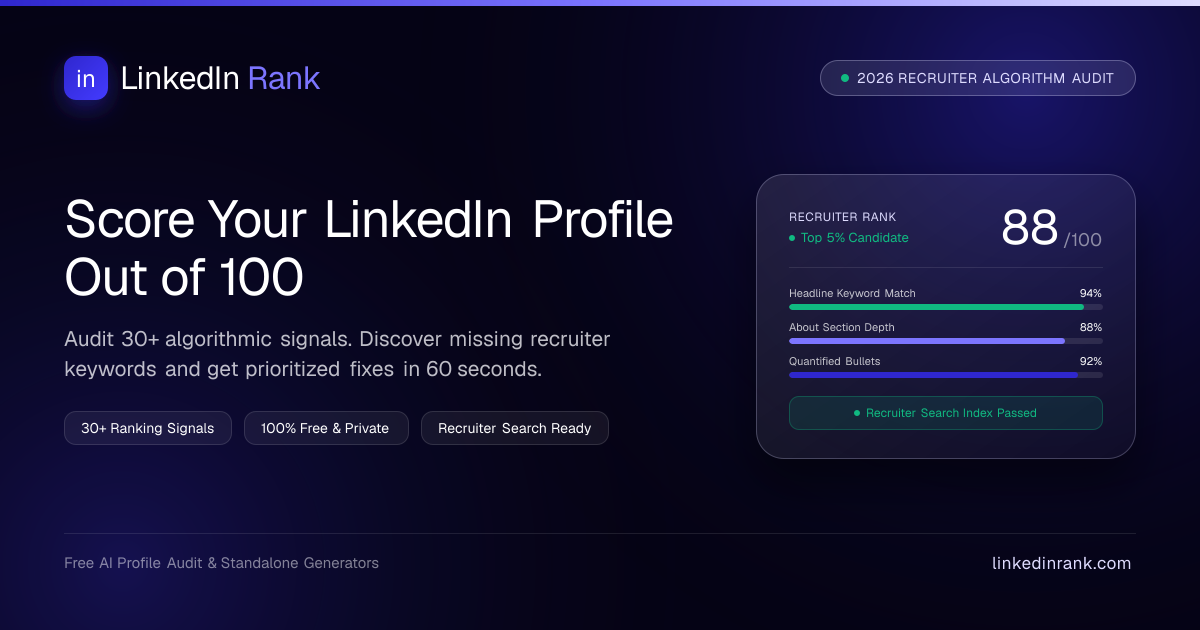 LinkedIn SEO Checker – Get Your Profile Ranking